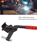 Built Tough Toggle Clamp In Carbon Steel, Heavy Duty 1543 Lb Capacity with red handle and 180 degree bar rotation