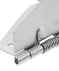 Close-up of Beefy Iron Folding Table Hinge Set For Cabinets And Wall Mounts, Heavy Duty, high hardness silver metal hinge.
