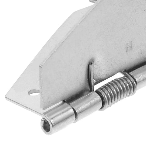 Close-up of Beefy Iron Folding Table Hinge Set For Cabinets And Wall Mounts, Heavy Duty, high hardness silver metal hinge.