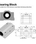 Heavy Duty 12Mm Linear Motion Ball Bearing Slide Block With Aluminum Housing And Flat Mount Base, showcasing CAD dimensions and designs.
