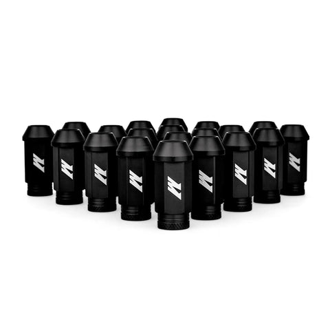 Aluminum Locking Lug Nuts Set With Black Finish M12x1.5 Thread 20 Pieces Lightweight One Piece 7075T6 Construction For Most Cars