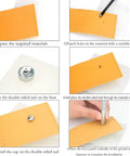 Rainbow Tubular Double Cap Leather Rivets Assorted Size Metal Hardware Kit step-by-step installation guide with tools and materials.