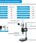Diagram of Boss Level Heavy Duty Leather Hole Puncher Hand Punch Tool With Ductile Iron Base and Square Head Arbor Press