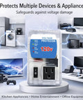 Smart Voltage Protector For Home Appliances, Single Outlet Plug In Brownout Guard With Four Level Settings 90V 95V 100V 105V