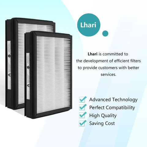 Replacement A Size Air Filter For Idylis And Filtrete Purifiers, 2 Pack, showing dual filters with allergen odor removal features