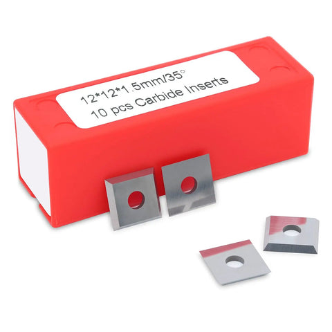 High Performance 12x12x1.5mm Carbide Insert With Four Cutting Edges And 35 Degree Cutting Angle Straight Hole Pack Of 10 For CNC Milling And Metalworking