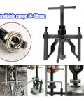 Shop Pro Built Tough 5 To 10 Ton Hydraulic Three Jaw Bearing Puller Kit shown in use, featuring durable construction for effective hub extraction.