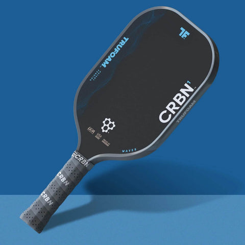 TruFoam Waves Paddle With Elongated Handle, Carbon Fiber Pickleball Paddle, 14Mm Foam Core For Maximum Power And Control
