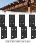 Heavy Duty Steel Z Pergola Brackets 4 Pack 5 By 5 Inch Z Shape Connectors For Post To Beam Support Built Tough And Rust Resistant