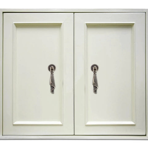 Set Of 4 Vintage Retro Zinc Alloy Cabinet Pull Ring Handles For Kitchen Cabinets Dressers Cupboards Rustic Hardware installed on cabinet