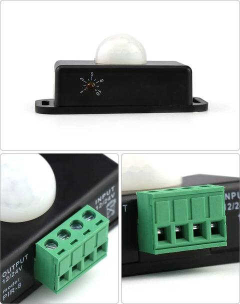 Motion Sensor Led Switch Four Pack With Timer Function No Fuss Auto On Off 12 To 24V 6A Load Detects From Five To Eight Meters