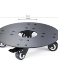 Heavy Duty Plant Caddy On Wheels With 3.0mm Aluminum Alloy Frame Supports Round Pots Up To 12 Inch And 500 Pounds Durable Black Stand