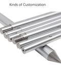 Different customized chrome rods in various end designs, suitable for CNC and motion guides, showing Four Pack 6mm By 300mm Chrome Plated Linear Rods