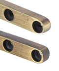 Close-up of zinc alloy 90 Degree Fold Flat Cabinet Hinge For Secure Furniture Storage And Slick Lids with pre-drilled holes.