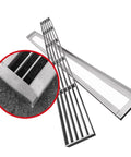 Low Pro Stainless Steel Trench Drainage System With Durable Linear Drain Covers for driveways, patios, courtyards, and lawns.