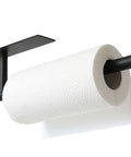 Under Cabinet Paper Towel Holder For Kitchen And Bathroom Wall Mounted Matte Black SUS304 Stainless Steel Roll Rack