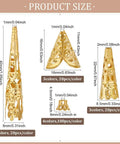 Long Flower Bead Caps Set With 520 Pcs Iron Cones And Filigree End Caps, product size details in 14 styles