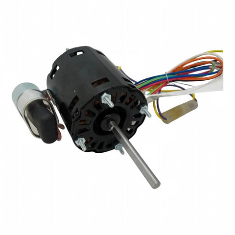 Gutsy 5008S Hvac Refrigeration Fan Motor Cranking Out 1550 Rpm And Smooth Reversible Rotation For Straight Up Bulletproof Blower Swaps With Zero Headaches Ever, featuring black casing and colorful wiring.