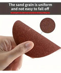 Premium 10 Pc 4 Inch Sanding Discs Set For Drill And Rotary Tool With 60 To 2000 Grit Sheets showing flexible abrasive sheet being held