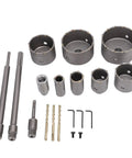 Pro Max Concrete Hole Saw Kit featuring 22 Piece Tungsten Steel Set with SDS Plus and Heavy Duty Connecting Rods Perfect For Drilling Brick Stone And Walls Like A Boss, 22-piece set