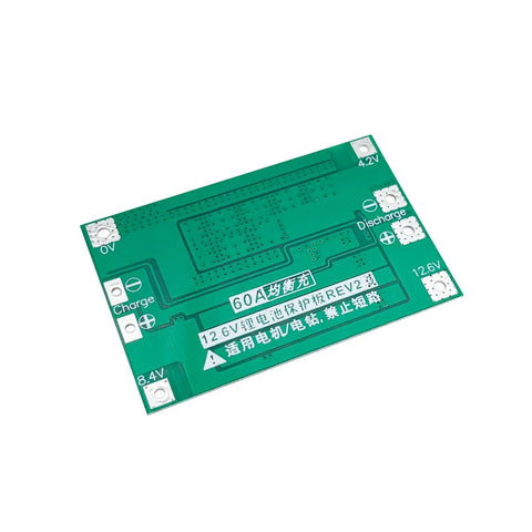 Built Tough 18650 Li Ion Battery Protection Circuit Board With Auto Balance 3s 60a Massive Discharge 10a Quick Charge Twin Pack image, 60A discharge, green PCB