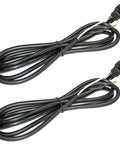Hassle Free Two Pack Replacement Power Cord For Craftsman CMES300 Type 1 And Porter Cable PCE360 Type 1 Electric Circular Saw Cable For Straight Up Performance 5140183-40, featuring two black electrical cables.