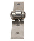 Stainless Steel Frameless Folding Window Hinge Heavy Duty Butt Hinge For Cabinet Doors Electrical Boxes And Furniture Accessories Polished Finish 8.6x2.3cm Easy Install front view