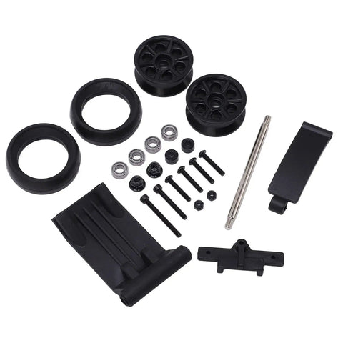 Head Up Wheel Upgrade Kit For 1x10 Off Road RC Cars With Wheelie Bar And Rubber Tire Skins Durable Plastic Columns And Stainless Steel Shaft