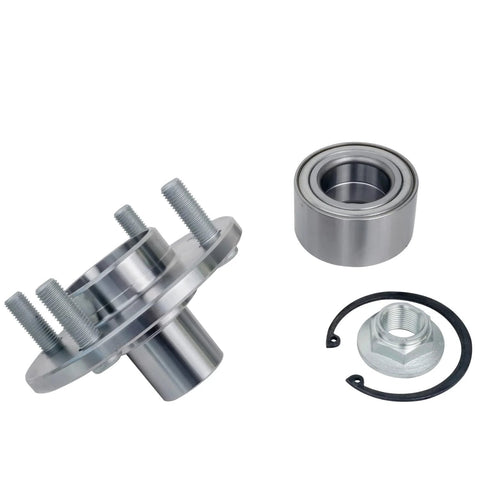 Pair Front Wheel Bearing Hubs Assembly For Ford Focus 2000-2011 4 Lug Bolts ABS Encoder Front Left And Right Beefed Up Replacement Kit