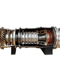 WS 15 Turbofan Engine Model Kit Replica Of J 20 Fighter Jet Engine 1 To 20 Scale DIY Motorized Model For Gearhead Adults STEM Learning Tool Realistic Internal Mechanics Collector Display With Over 150 Pieces, cutaway view on stand