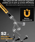 Faqeegi 20-piece 4-inch impact hex bit set, metric & SAE, S2 steel with magnetic tips