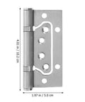 Thickened 4 Inch Stainless Steel Furniture Hinge With Bearing Workhorse Heavy Duty Cabinet Door Butt Hinge For Wooden Doors Two Pack