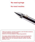 Automatic Peristaltic Glue Dispenser with Manual and Auto Modes, featuring needleless tip for precise aqueous glue application