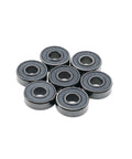 608RS ILQ-11 Black Seal Ball Bearings Kit For Skateboard And Scooter, Durable Chromium Steel Build, Double Shield 2RS Or ZZ, ABEC-11 Precision For Smooth Rolling, Long-Lasting Performance, Easy Maintenance, 8 black sealed bearings