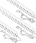 Linkable LED Under Cabinet And Closet Light Bar 2ft 9W 800 Lumens 5000K Daylight Bright Plug And Play 3 Pack For Kitchen Cabinets Shelves And Display