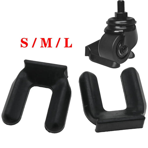 4 Pack Rubber Furniture Wheel Stopper Set For Chairs And Beds Non Slip Silent Caster Stoppers Protect Floors Easy To Clean