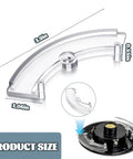 Two Pack Post Top Fitter Hardware Kit with Clear Wing Clamps dimensions and install view for outdoor light post
