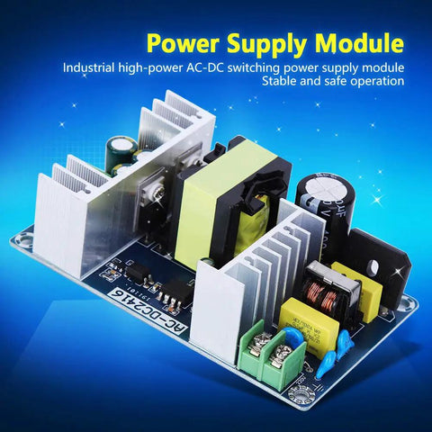 Top Shelf High Power Switching Power Supply Module 180W AC DC 36V 5A Heavy Duty Industrial Power Adapter with cooling fins.