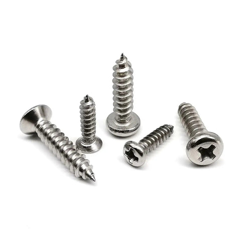 Micro Self Tapping Screw Set 304 Stainless Steel Rust Resistant M1.2 Through M4 Assorted Sizes For Wood And Plastic No Sweat Assembly 380 Piece Hardware Kit with various screw sizes.
