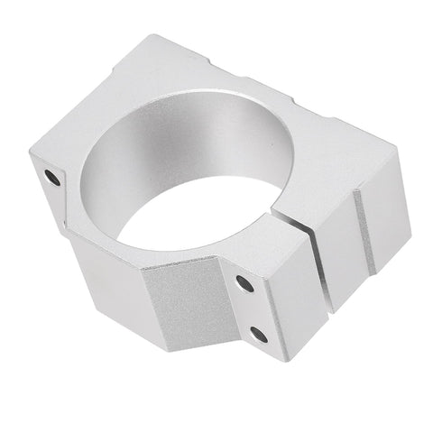Heavy Duty CNC Spindle Clamp Motor Bracket Holder 65mm Hella Sturdy Aluminum Router Mount shown from a top angle.