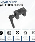 HG25 Linear Guide Rail Fixed Slider With Anti Collision Block Stopper And Handle Positioning Block For CNC Machines 3D Printers And Laser Engravers 4 Pack Dope Precision Parts, black steel