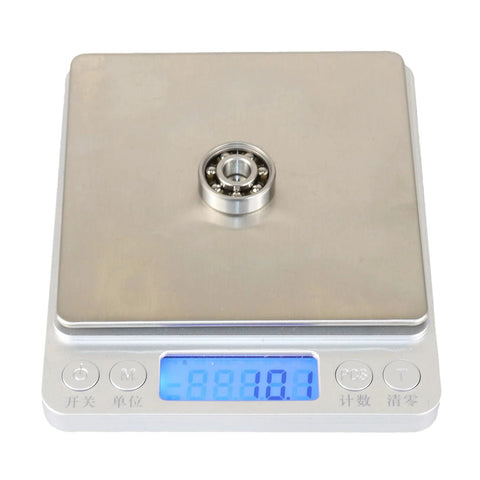 KABOBEARING 608 open deep groove ball bearing with nylon cage, 8x22x7mm, C3 clearance, top view