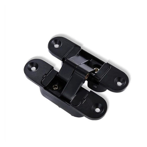 Three Dimensional Invisible Door Hinge With Adjustable Cross Zinc Alloy, 180 Degree Concealed Hinge For Right Open Gold Finish