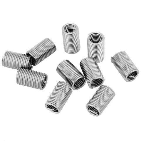 10 Pcs M8x1.25 Helicoil Thread Repair Kit In 304 Stainless Steel, durable wire screw sleeve inserts for damaged threads