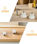 10 Pack Round Wood Cabinet Knobs Single Hole White Drawer Pulls Rustic Kitchen Handles showing stable and convenient design