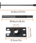 Gimbal bearing puller and installer tool set, carbon steel, 3-piece with T-handle bar, long shaft, and mounting plate