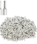 1000 Pcs Insulated Copper Wire Ferrules And Crimp Connectors, 20 AWG 0.75mm2, White Cord End Terminals Tin Plated, Heavy Duty DIY Ready Electrical Wiring Must Have For Automation And Lighting, white tin-plated ferrules in bulk