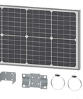 30 Watt Monocrystalline Solar Panel Kit For Automatic Gate Openers AX30 Compatible, mounting brackets and screws included