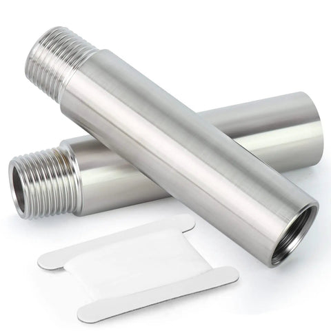 Two Beefy 304 Stainless Steel Pipe Fittings 1 Inch NPT Male To 1 Inch NPT Female, 4 Inch Thickened Nipples for Plumbing, corrosion resistant