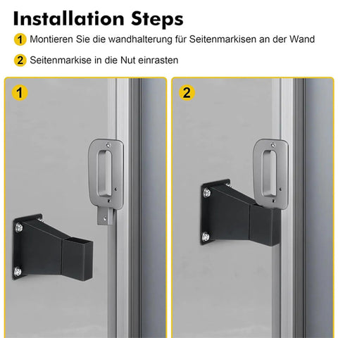 Wall Bracket For Awnings Side Support Rack Bracket Kit With Screws And Washers Awning Accessory Outdoor Mounting Tool Sturdy Design For Patio And Porch Easy Install